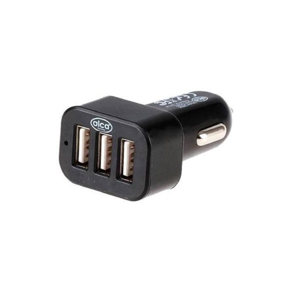 Alca | szivargyújtós USB elosztó | 3 port | fekete 510510