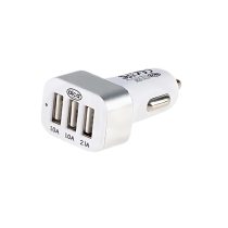   Alca | szivargyújtós USB elosztó | 3 port | fehér | ezüst 510520