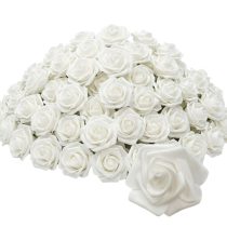   Prémium fehér műrózsafej dekorációs készlet – 100 darabos csomag 52M1G56899