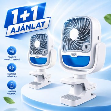   Arctic Cool Clamp hordozható csíptethető léghűtő 53203 1+1 ajánlat