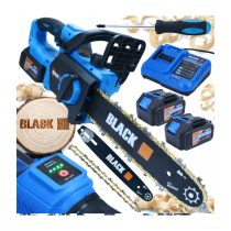   BLACK Akkumulátoros láncfűrész fa vágására, 2 x 21V, 4Ah, 30 cm 53740