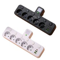   Multifunkciós európai elosztó 5 aljzattal, 2USB és 1Type-C port 53M8W59X34
