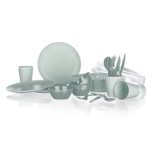 Kemping étkezőszett TRAVEL, 26 részes, menta 55069531