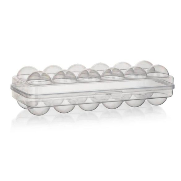 BANQUET myKITCHEN átlátszó műanyag tojástartó doboz, 12 tojás számára, 27 x 10 x 6,7 cm 55072048