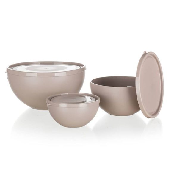 BANQUET CULINARIA műanyag tál szett fedéllel 0,5 / 1,2 / 2,5 l, 6 részes 55074907-A