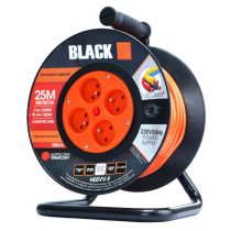 BLACK kerti dobos hosszabbító 30 m 3x1,5 H05VV-F 59016