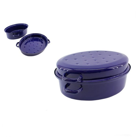 Zománcozott Ovális Tál+Tető 38cm 7.5 Literes 5999036099827