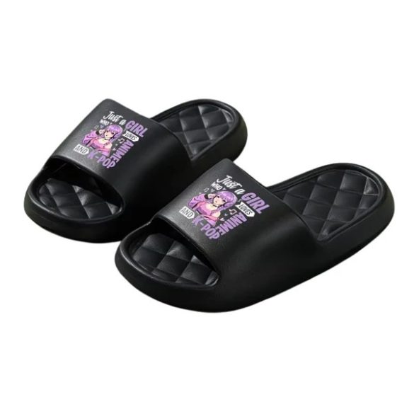K-POP Fan Stílusú Papucs – Puha Talpú Strand és Otthoni Lábbeli 5QM2K528VX