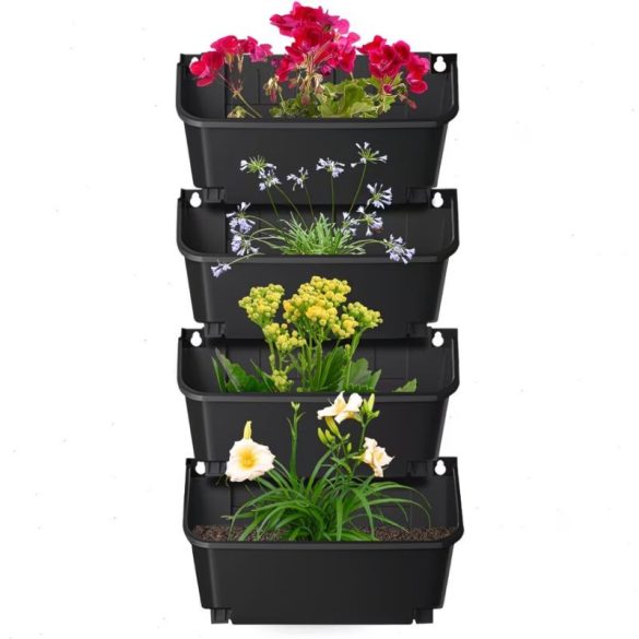 4 Darabos Függőleges Fali Virágtartó Szett 5QMK75VKXX