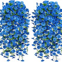   Prémium Kék Függő Művirág Készlet – 4 darabos 5QMQ05GV27
