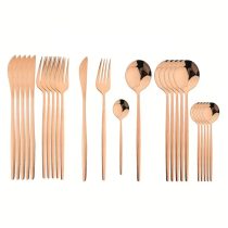   24 részes evőeszköz készlet, rozsdamentes acél - Réz 601099521763851-R