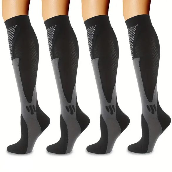3 pár fekete-szürke kompressziós zokni 601101301163888