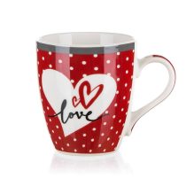 BANQUET HOME kerámia bögre, 240 ml, piros 60221586R