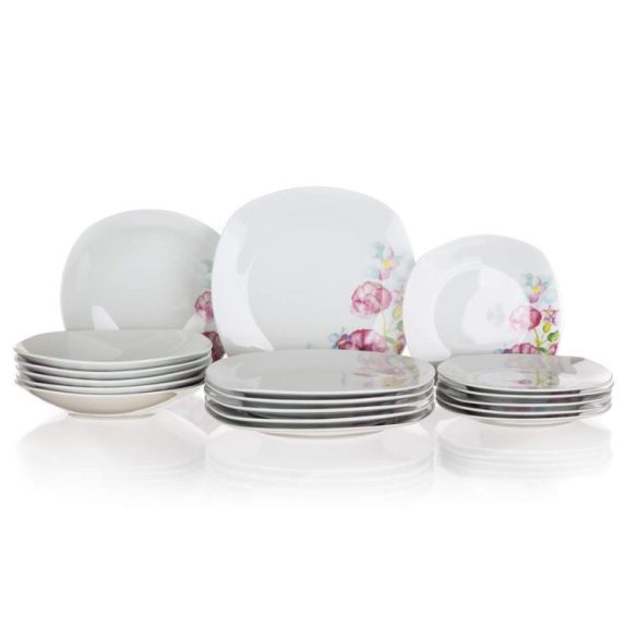 DOLORES Porcelán Étkészlet (18 részes) – Szögletes 60311137