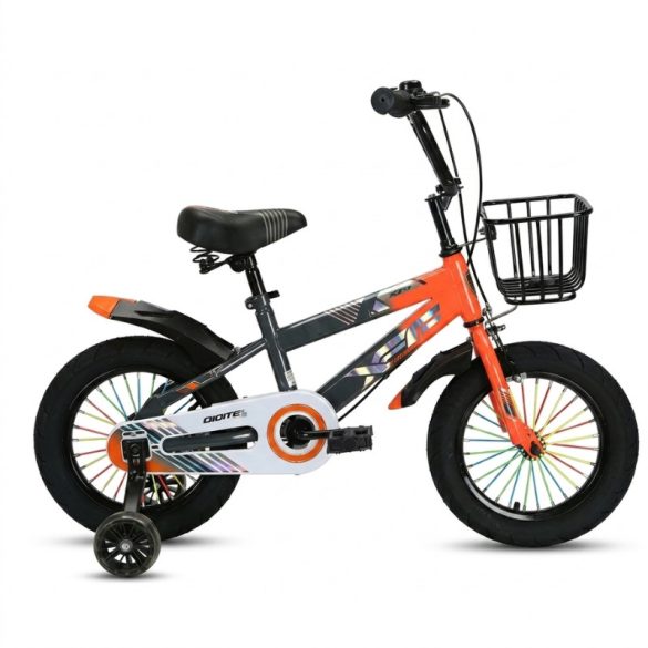 Dionite 18" Prémium Gyermek Kerékpár – Narancssárga-Szürke Kivitel 608O