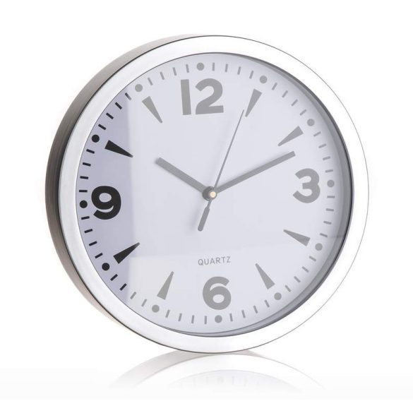 Kvarc falióra – ezüst kerettel, klasszikus számlappal 65131156