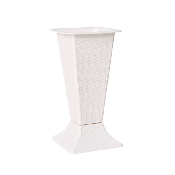 Modern Négyzetes Növénycserép – Fehér műanyag 6KM365WWW7-1