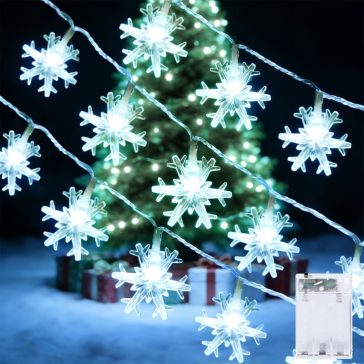   20 LED-es hópehely fényfüzér, 300 cm, hideg fehér 6QMGG5337X-4