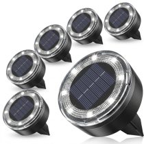   7 db-os Hidegfehér Napelemes Földbe Szúrható Lámpa Szett – 56 LED 6XMQW5K537-3