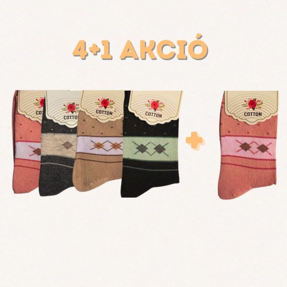  4+1 Női pamut zokni szett 38-42  –709916-41