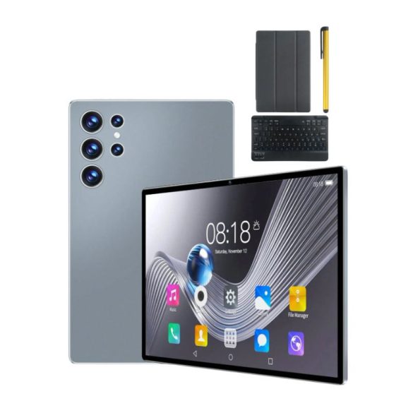 Qetupa Z50 Android 14 Tablet Billentyűzettel, Tokkal és Tollal – 10.1" Szürke 76001117SB
