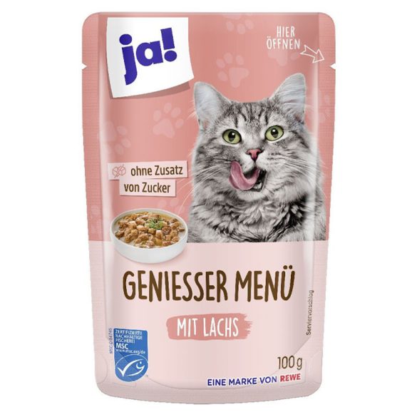ja! Ínyenc lazac macskaeledel, 100 g 7707422