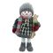 MagicHome karácsonyi hóember lány sílécekkel, 50 cm 8090572