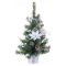 MagicHome díszített karácsonyfa virágdísszel, ezüst, 30 cm 8090994