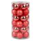 MagicHome karácsonyfadísz gömb szett, 30 db, 6 cm, piros, vegyes kivitel 8091049