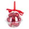 MagicHome karácsonyfadísz gömb szett, 12 db, 3 cm, piros 8091063