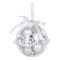 MagicHome karácsonyfadísz gömb szett, 12 db, 3 cm, ezüst 8091065