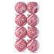 MagicHome karácsonyfadísz gömb szett, 8 db, 6 cm, piros-fehér 8091067