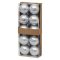 MagicHome karácsonyfadísz gömb szett, 10 db, 5 cm, ezüst 8091077
