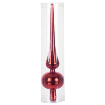 MagicHome piros karácsonyfa csúcsdísz, 25 cm 8091082