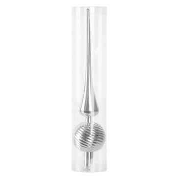 MagicHome ezüst karácsonyfa csúcsdísz, 28 cm 8091084