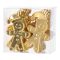 MagicHome mézeskalács figura karácsonyfadísz szett, 12 db, arany színű, 8 cm 8091087