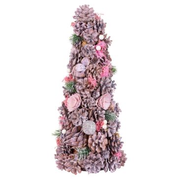   MagicHome díszített karácsonyfa, rózsaszín, 40 cm 8091106