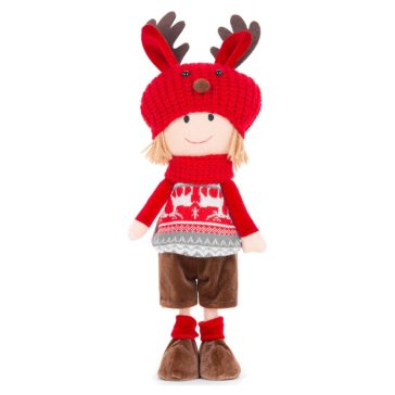   MagicHome karácsonyi dekoráció, szarvas sapkás figura, 42 cm 8091333