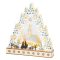 MagicHome karácsonyi LED-es dekoráció, falu templommal, 30 × 7 × 33,5 cm 8091483A