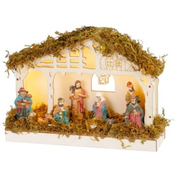   MagicHome LED-es karácsonyi betlehem, 5 LED, 26,3 × 7,3 × 19,2 cm 8091623