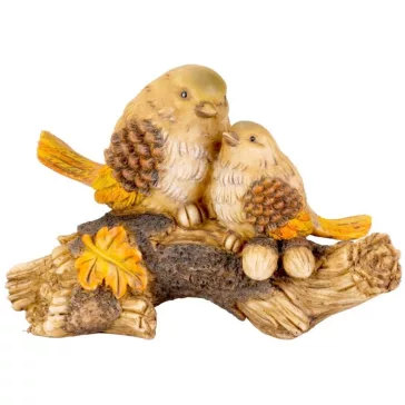   Madarak fatörzsön dekoráció – polyresin – 24 × 10,5 × 15,5 cm 8091666