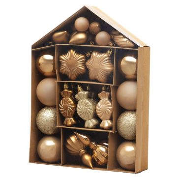 MagicHome karácsonyfadísz szett, bronz, 32 db 8091912