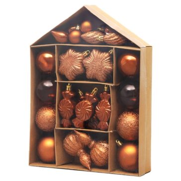 MagicHome karácsonyfadísz szett, réz, 32 db 8091913