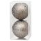 MagicHome karácsonyfadísz gömbök, taupe, 12 cm, 2 db 8091926