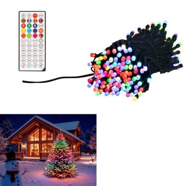   MagicHome Karácsonyi LED fényfüzér vezérlővel 200LED több színű 17m 8091976