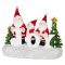 MagicHome karácsonyi Mikulás dekoráció JOY felirattal, 11 × 24,5 × 19,5 cm 8092102