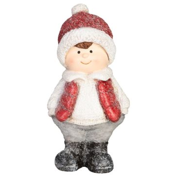   MagicHome karácsonyi fiú figura dekoráció, 5,5 × 9 × 15,5 cm 8092109