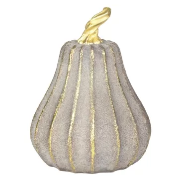   MagicHome Nature dekoratív tök arany részletekkel – polyresin – 12,2 × 12,2 × 16,2 cm 8092415