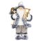 MagicHome Mikulás dekoráció szánkóval, fehér-szürke, 45 cm 8095500