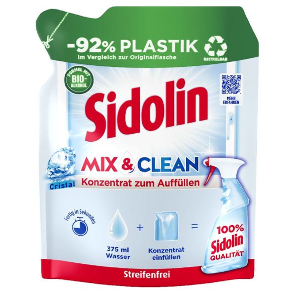 Sidolin Mix & Clean Cristal Utántöltő koncentrátum, 120ml 9075008